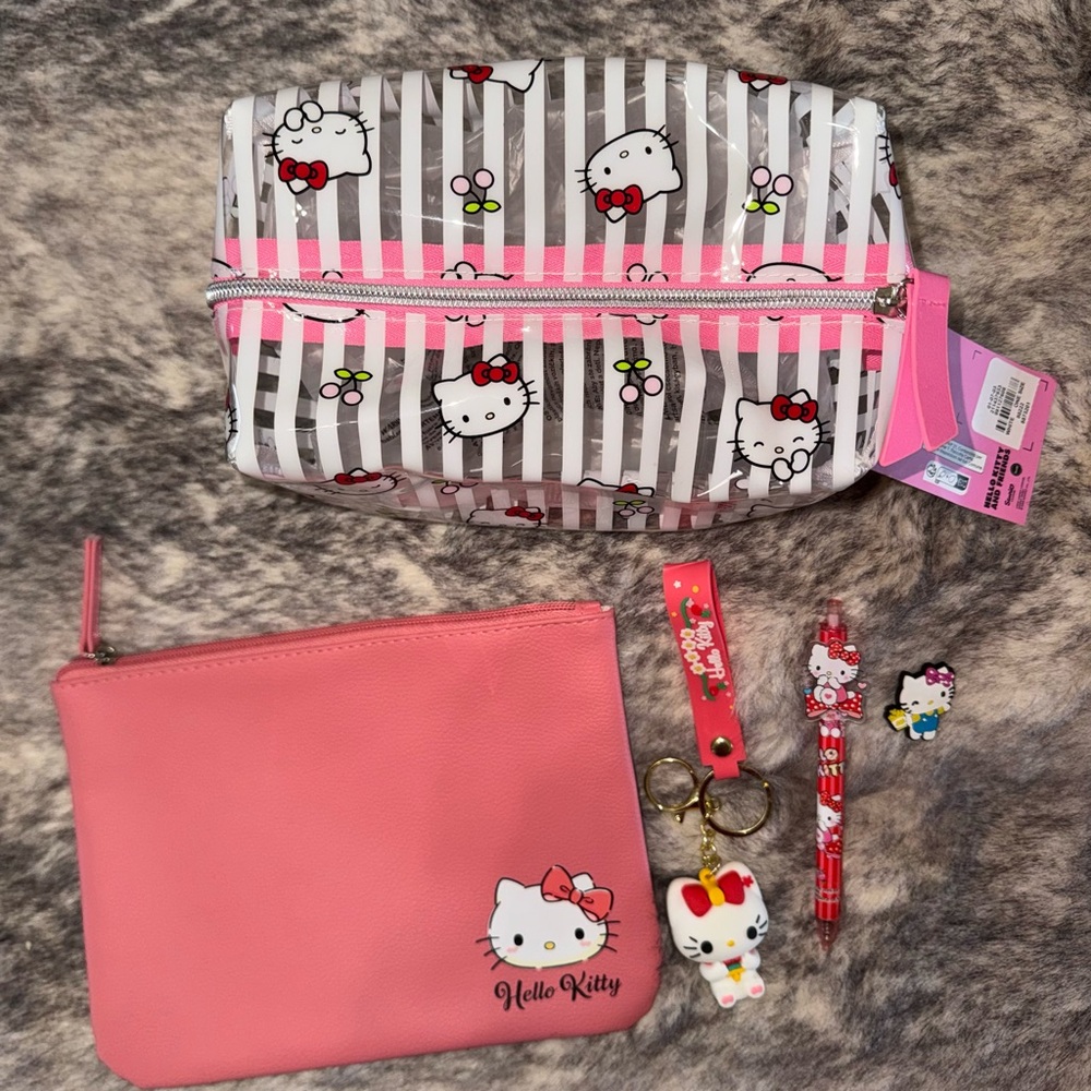 Hello Kitty Accessory Pouch Set, pen, croc accessory